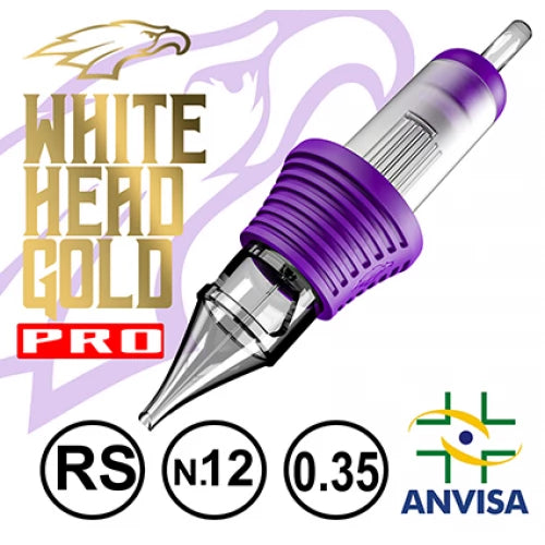 Cartuchos White Head - Gold Pro - Bucha - Round Shader - RS - Caixa com 20 Unidades