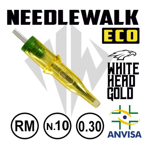 Cartuchos White Head - Needlewalk Eco - Round Magnum - RM - Caixa com 20 Unidades